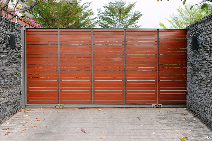 Wooden Sliding Electric Gate